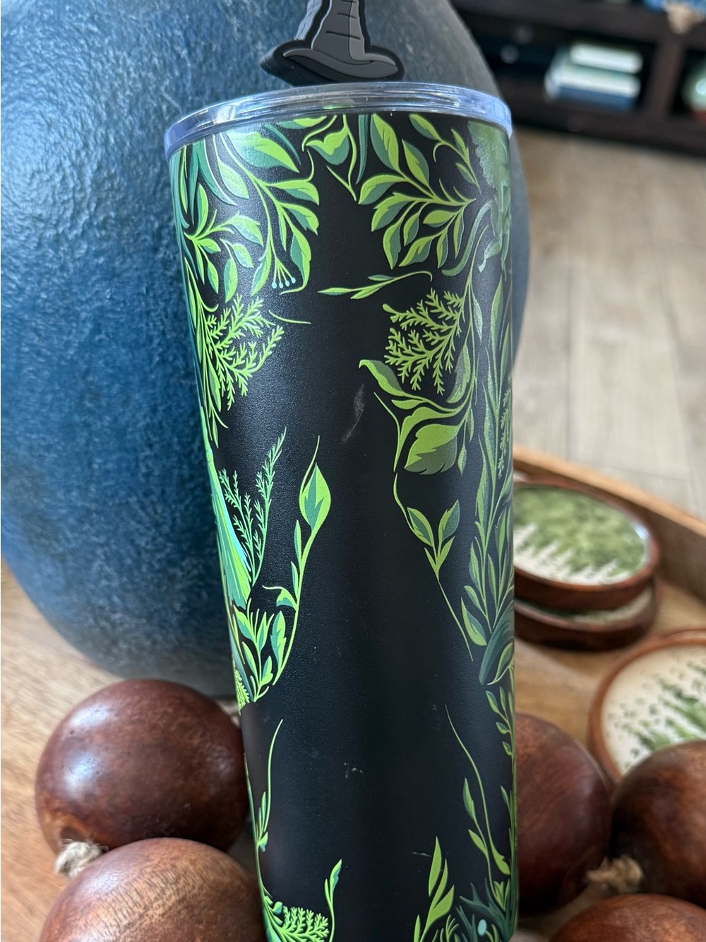 NEW Wicked Elphaba 24 Oz Tumbler With Lid Straw Universal New+ Broadway Playbill